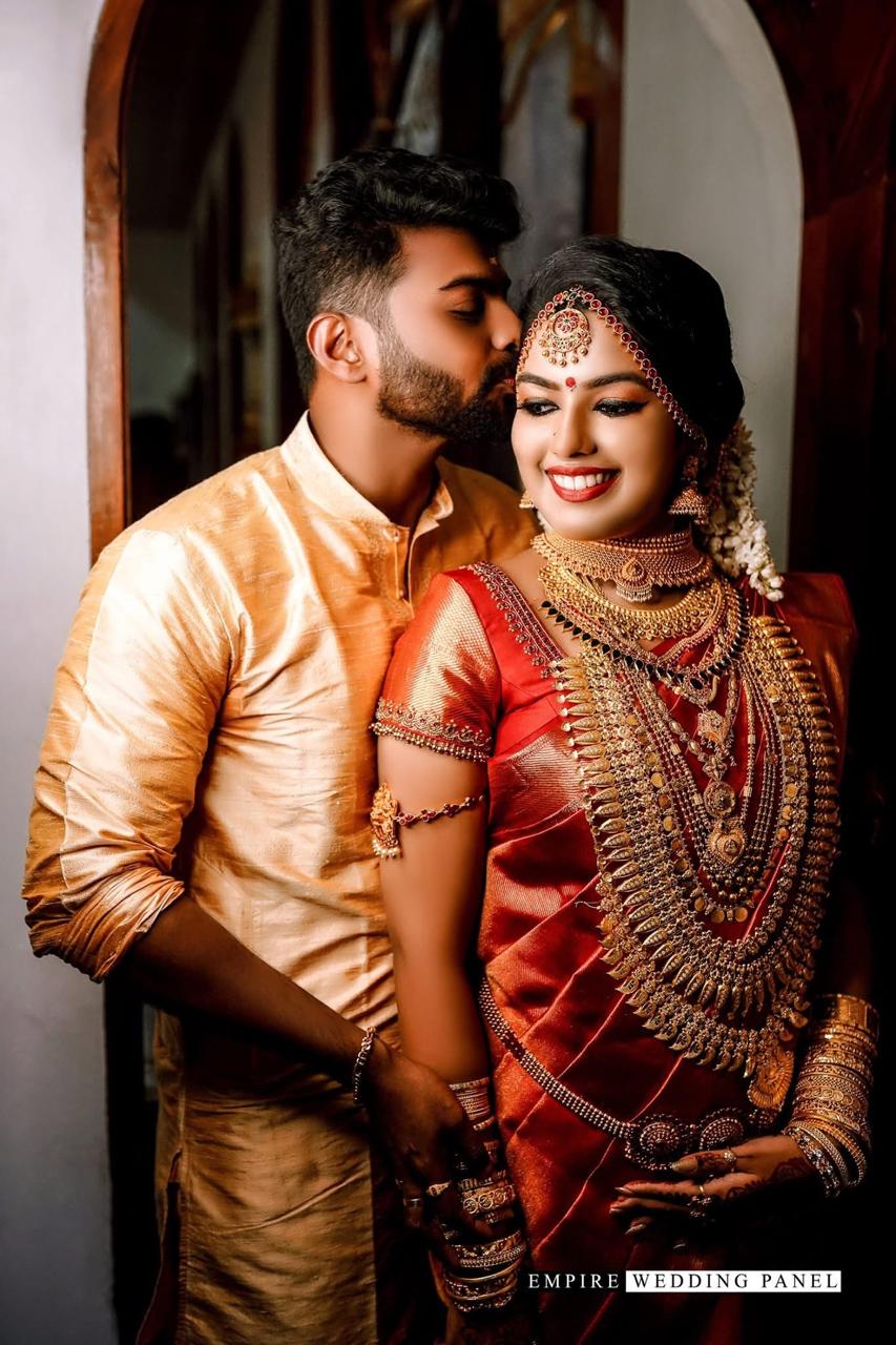 Traditional Kerala wedding portrait