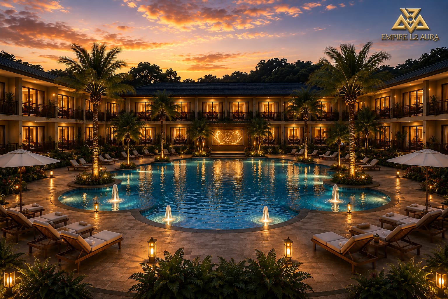 Rosedale Resort inspired luxury pool destination